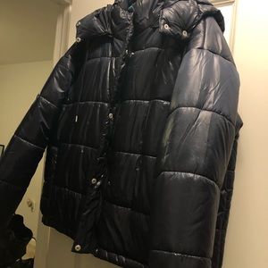 Dark blue puffer jacket